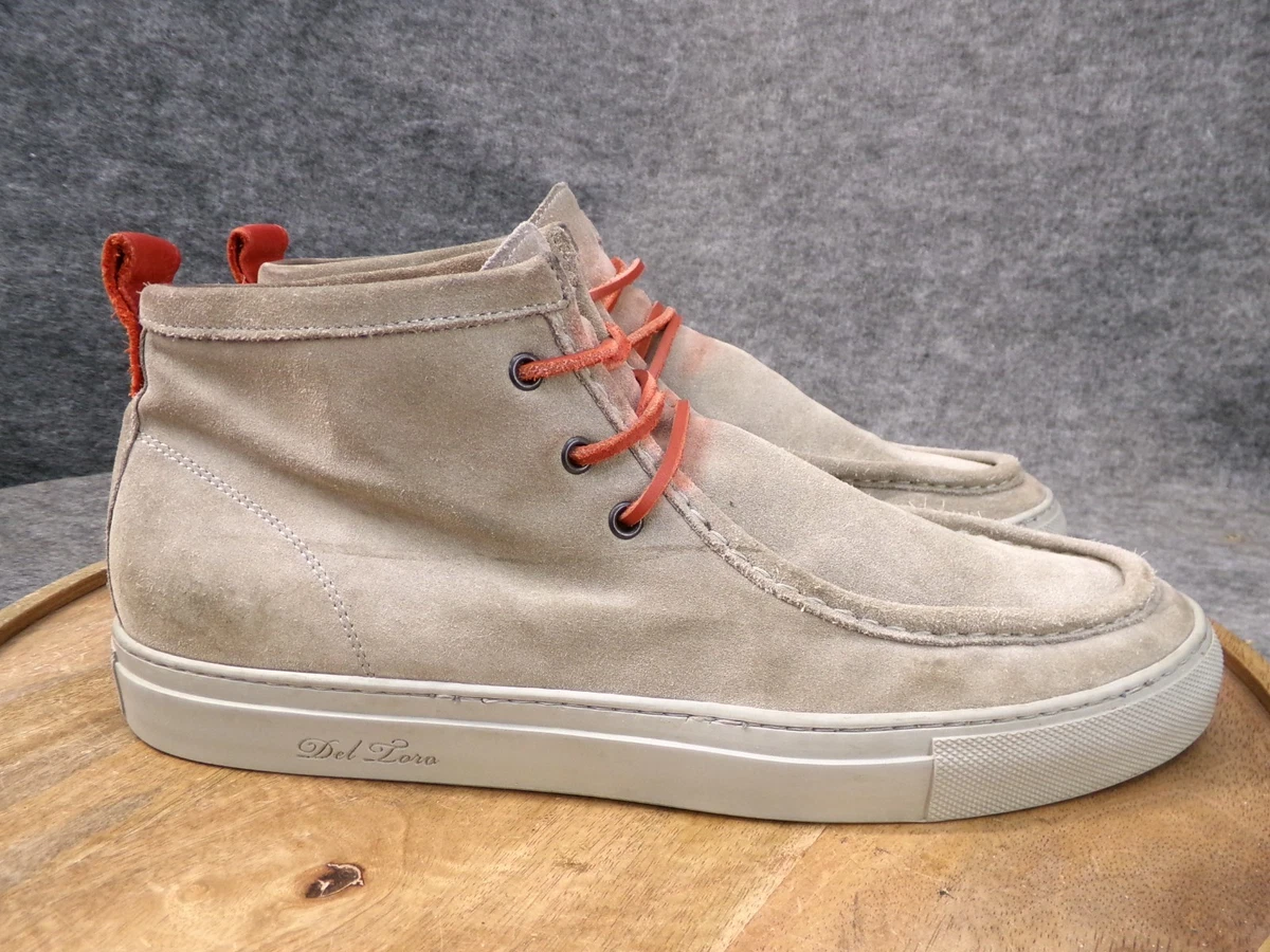 Del Toro Shoes Mens 12 Leather Gray Chukka Sneaker Boot Made  display picture 3
