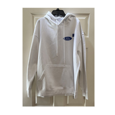 Ford Racing White Graphic Pullover Hoodie Men's L 