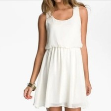 Urban Outfitters Anthropologie Lush White Sleeveless Party Dress Slip Small EUC