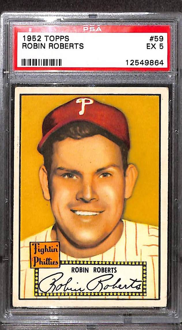 1952 Topps #59 ROBIN ROBERTS PSA 5 EX 12549864
