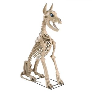 Akcenty domowe 5" Grave & Bones Skelly's Sitting Dog LifeEyes Eyes Halloween Dekoracja
