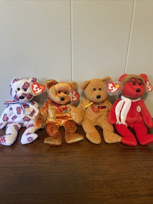 Ty Beanie Babies 4 Bears, Jack Kanata Bearon Germania