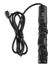 SANUS Surge Protected Power Strip with 6 Rotating and 2 Fixed outlets