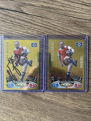 Uwe Seeler 2 Topps Karten Eine Mit Orginal Unterschrift