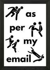 AS PER MY EMAIL LOWER CASE Gerahmtes Wandbild Poster Leinwanddruck Bild