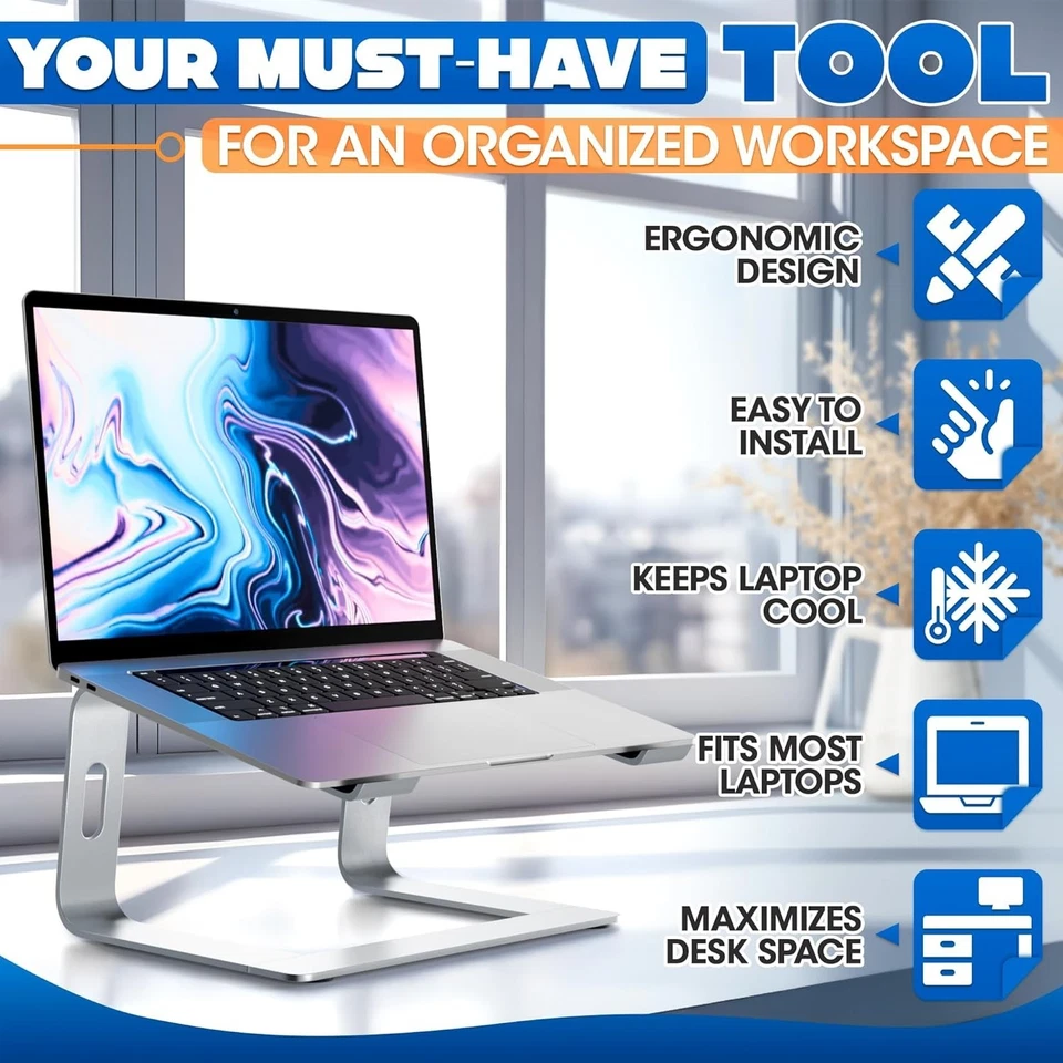 Portable Laptop Stand for Desk – Ergonomic Compatible for 10-15.6′′ Notebook - Изображение 3 из 4