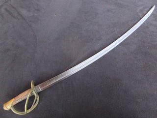 ORIGINAL ANTIQUE US CIVIL WAR M1840 CAVALRY HEVY WRIST BREAKER SWORD MAKER AMES