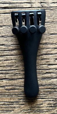 VNTTP18 Ebony violin tailpiece with fine tuners 1/8 size