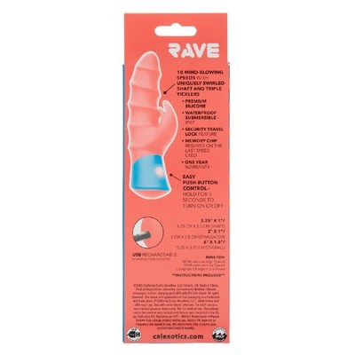 Calexotics Rave Tickler Vibrator Se0605193 Orange Adult 6In Silicone