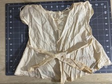 Antique Edwardian Child Undergarment Top Cotton Lace Trim Handmade