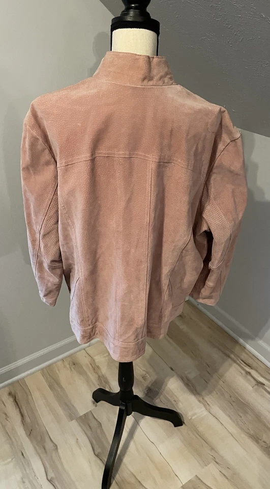 Wilson’s 皮革 Maxima 夹克尺寸 3X 粉红色全拉链口袋衬里 — 第 4/4 张图片