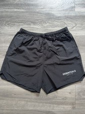 Fear of God Essentials Volley Shorts Black LARGE PRE OWNED GREAT CONDITION