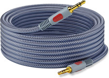 3.5Mm Aux Audio Cable 30 Ft, AUX Cord Braid 3.5Mm to 3.5 Mm Stereo Audio Cable 1