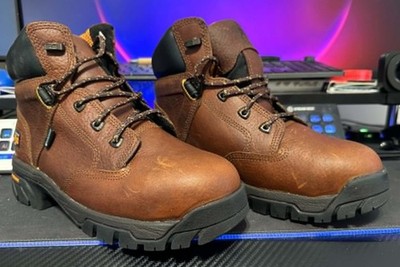 Timberland PRO Helix 6  Waterproof Safety Toe Work Boots Men s Size 7M Brown