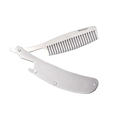 Bartkamm Männer, Beard Comb, Taschenkamm, Faltbarer Bart Kamm Männer, Bartkamm K