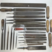 Lot of Vintage Files Machinist Nicholson, Stanley, Black Diamond, Delta, Heller