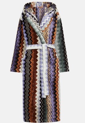 Missoni Home Giacomo Hooded Cotton Bathrobe Multi Small