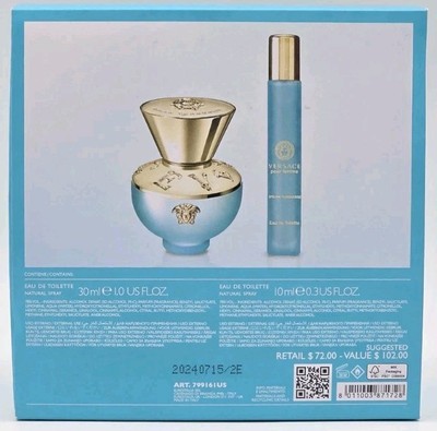 Versace DYLAN TURQUOISE For Women 2pc Boxed Gift Set EDT 1oz
