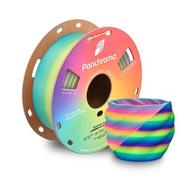 Polymaker Panchroma PLA Filament, Gradient Luminous Rainbow 1.75mm 3D Printin...