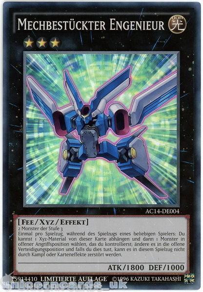 AC14-DE004 Mechquipped Angineer Super Rare UK Legal GERMAN YuGiOh Card