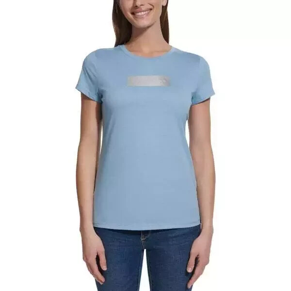 Calvin Klein Jeans Women's Short Sleeve Tee, Blue, Size XXL
