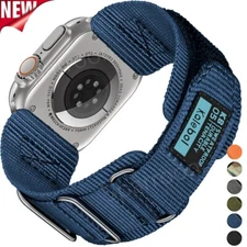 Nylon Strap Band For Apple Watch iWatch Series 10 9 8 7 6 5 SE Ultra 2 38mm-49mm