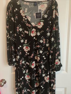 Womens 3X Kaari Blue Floral Dress NWT. Retails Over $100 Plus Beautiful Dress