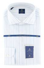 Luigi Borrelli Light Blue Striped Shirt - EV061376ACHILLE