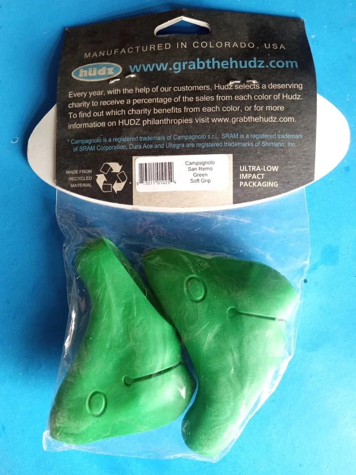 Campanas de freno de repuesto de mejora HUDZ SOFT Campagnolo V2 9-10 velocidades verde carretera Foto 2 de 3