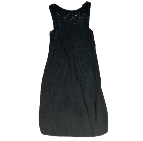Free People FP Beach Black Crochet Knit Sleeveless Dress Size XL