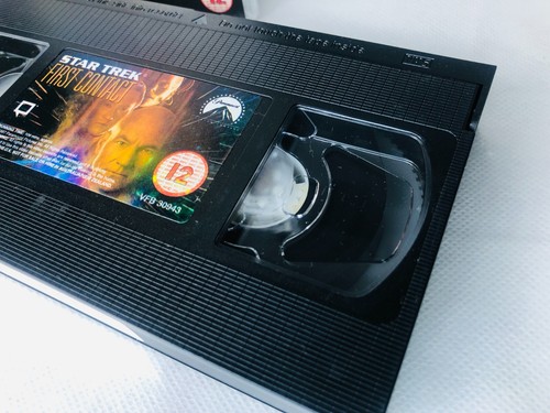 VHS Video Star Trek First Contact Film Movie NO MOULD Vintage ra - Picture 2 of 4
