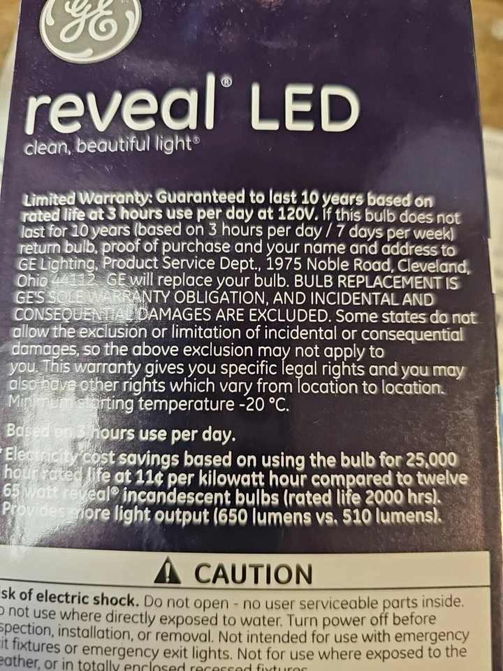 GE~Reveal LED BR30 10W 65W Track & Recessed Indoor Floodlight Light Bulb 92470 - Image 3 of 4
