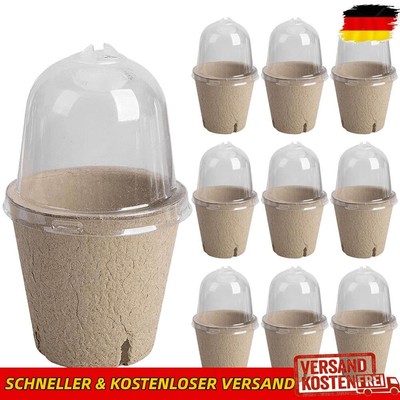10Pcs Seedling Cup Plant Growing Cup Versatile Gardening Supplies(8cm Side Hole)