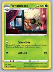 Whimsicott 006/202 Rare Sword & Shield Base Set