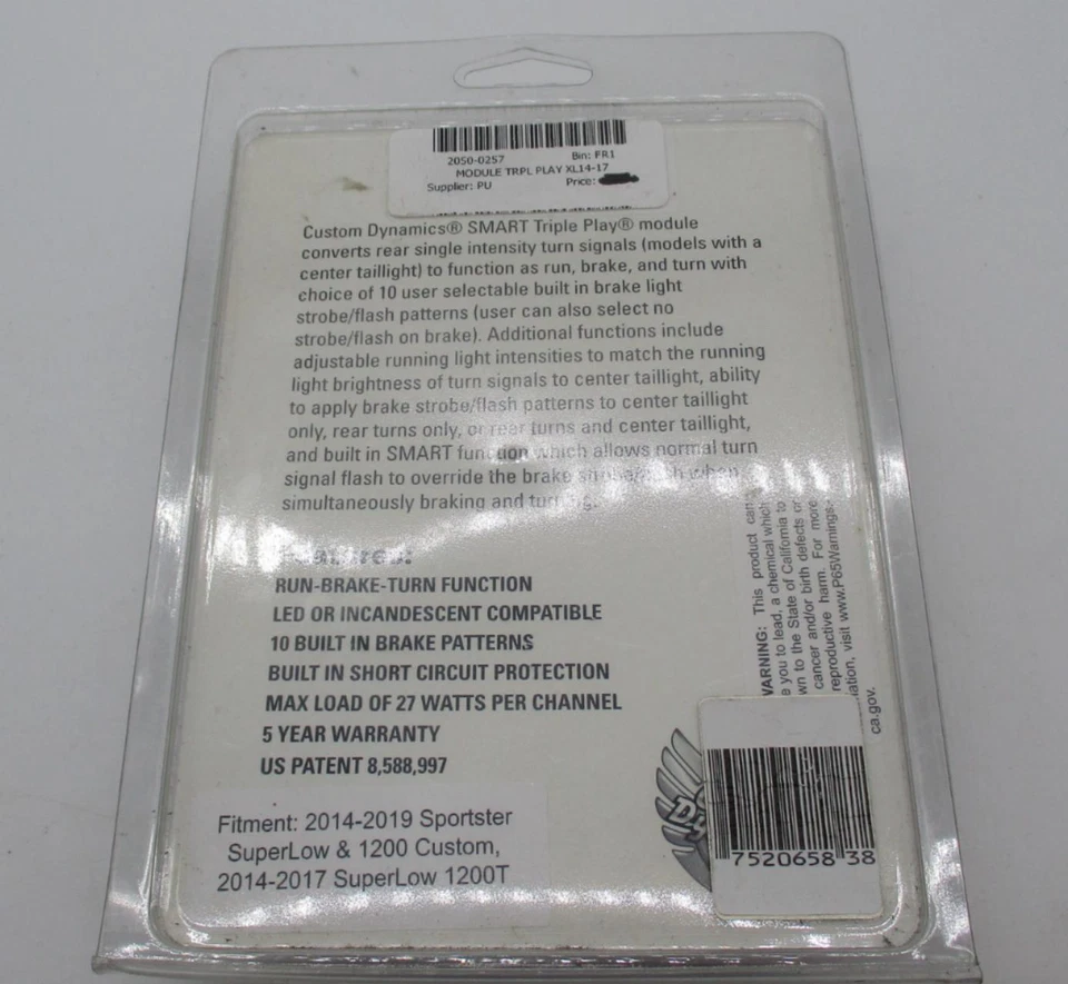 Harley Davidson Custom Dynamics 2050-0257 Smart Triple Play Converter XL 2014-17 - Image 4 of 4
