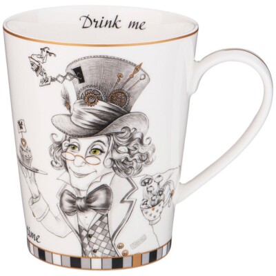 Lefard Alice in Wonderland Mad Hatter Fine China Mug Tea Coffee Jumbo Mug 15 oz