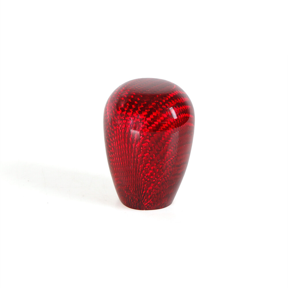 Universal Carbon Fiber Red Manual MT Car Gear Stick Shift Knob Lever Shifter