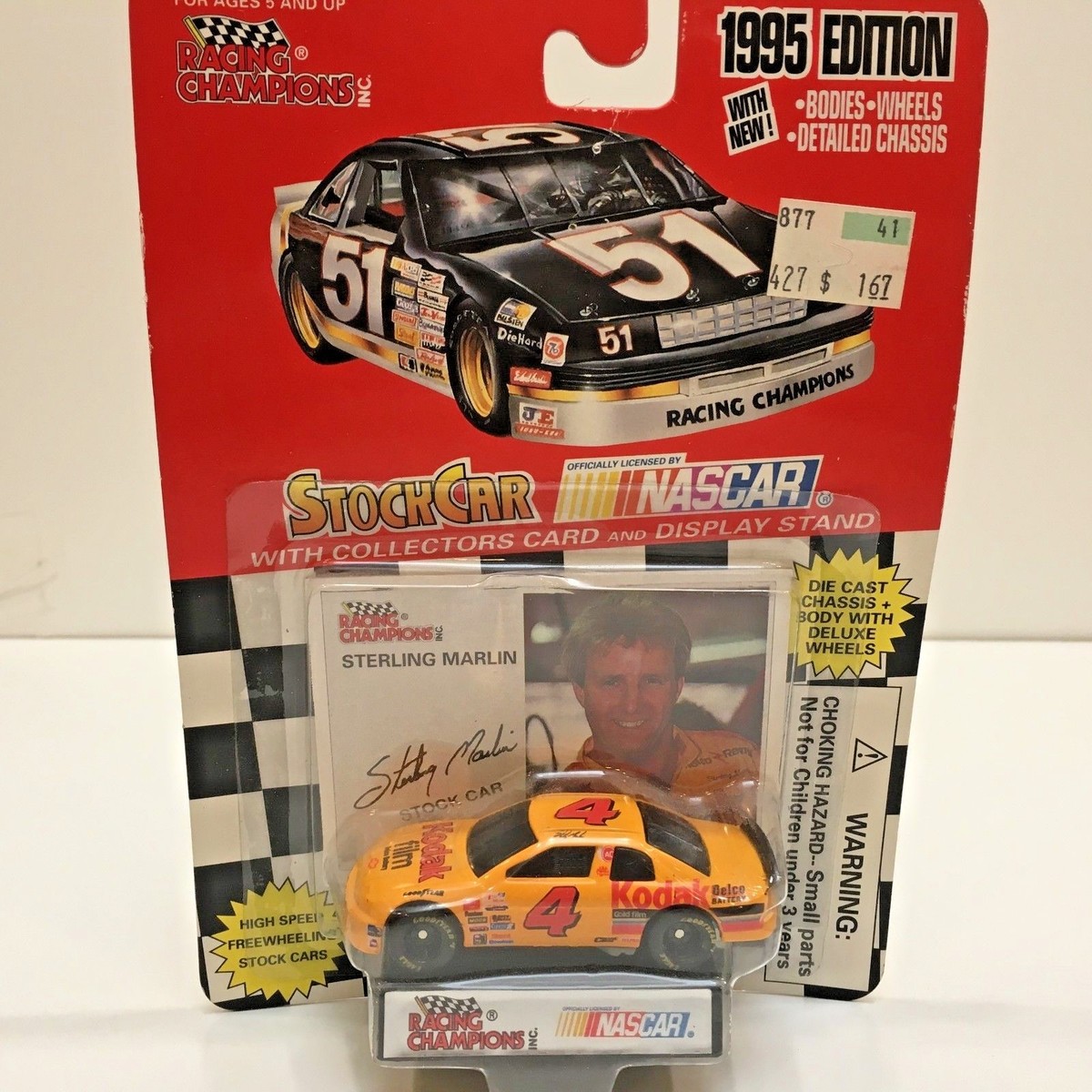 Racing Champions NASCAR STERLING MARLIN #4 1995 Ed. Stock