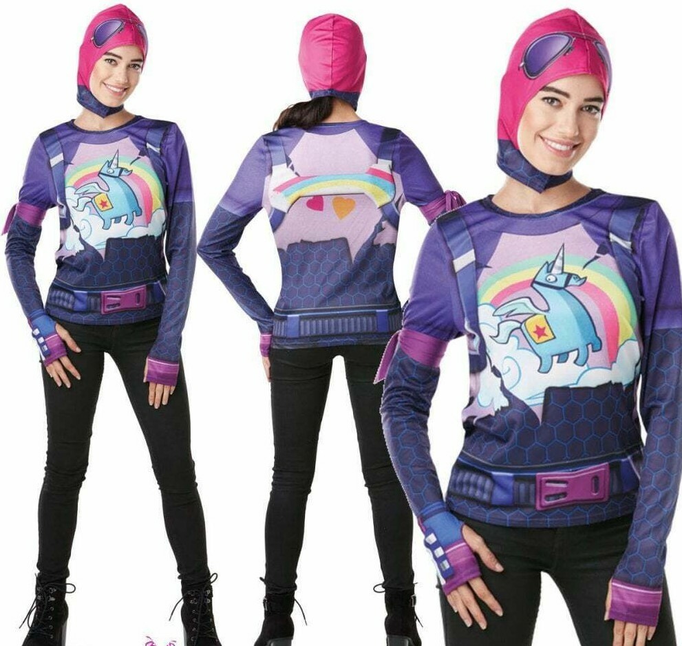 Fortnite Brite Bomber Gaming Costume Rubies Official Fancy Dress BNWT 12-14 Uk