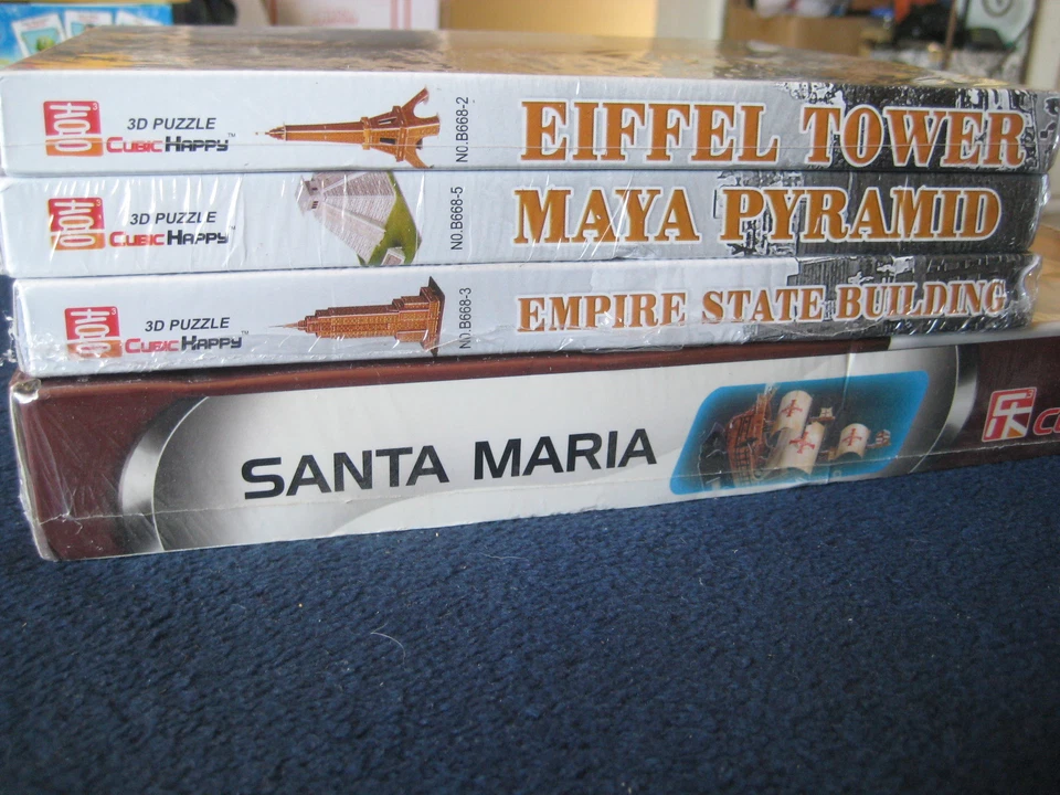 Mini 3D Puzzle Eiffel Tower, Empire State Building, Maya & CUBIC FUN T4008H 3D - Image 3 of 4