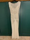 Jenny Packham White Esme Breaded Gown Wedding UK 12 US 6 8
