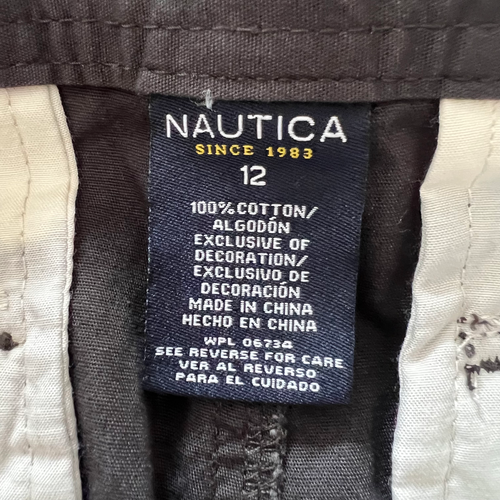 Nautica Boy's Size 12 Dark Gray Belted Cargo Shorts - Picture 6 of 8