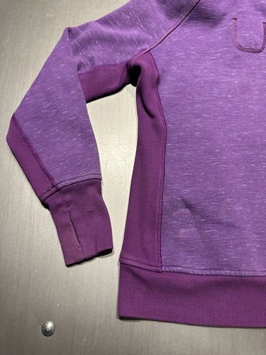 EUC Ivivva Zip Up Scuba Hoodie Sweatshirt Girls Size 14 Solid Purple CA 35801 - Picture 11 of 12