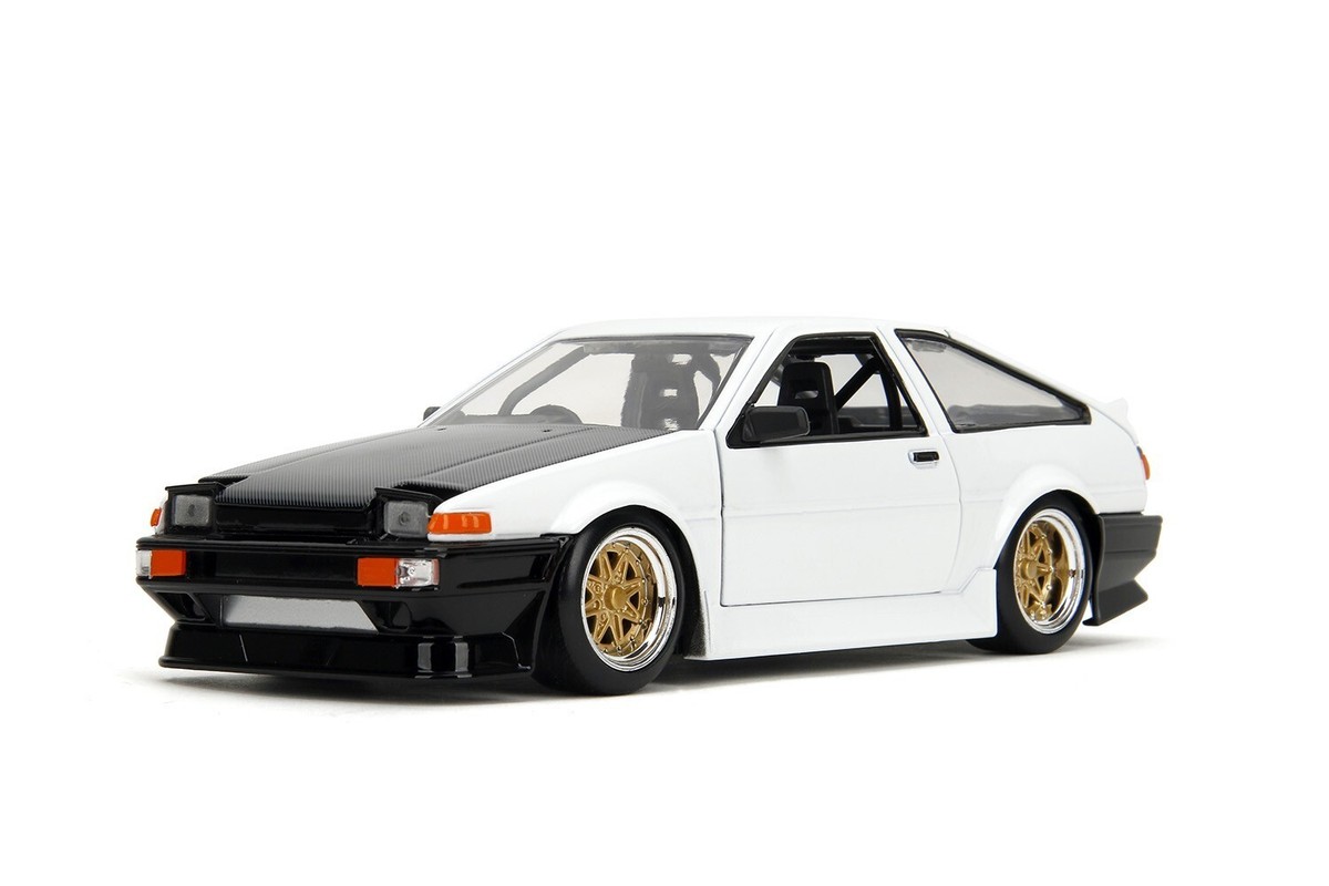 Jada 1:24 JDM 1986 Toyota Trueno AE86 White with Black Hood