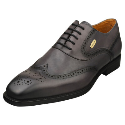 Laura Vita Aloys Mens Brogue Shoes in Grey