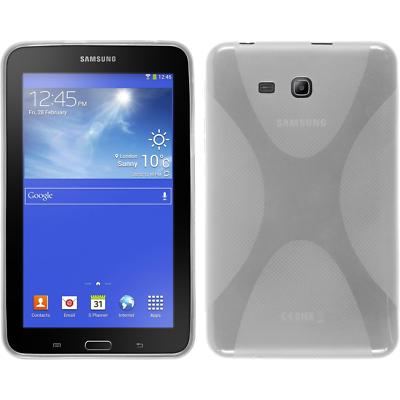 Silikon Hülle für Samsung Galaxy Tab 3 Lite 7.0 clear X-Style + 2 Schutzfolien