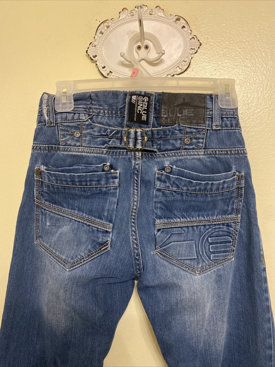 Blue Inc Co Denim Supply Jnco Style Embroidered Jeans Size