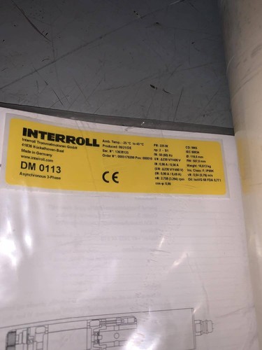 Interroll DM 0113 Drum Motor - 225W M45 - Ø 119,5 mm x 507 mm 0,64m/s - Picture 6 of 6