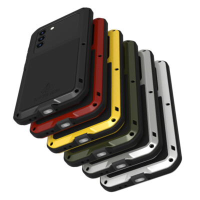 LOVE MEI Gorilla Glas Metall Schutzhülle Case für Samsung S22 S23 S24 S25 Ultra