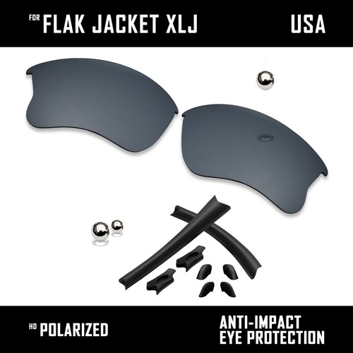 Kits de repuesto de lentes y goma polarizados antiarañazos para Oakley Flak Jacket XLJ - Imagen 10 de 20